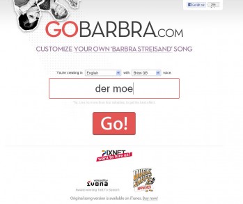 GoBarbra.com – Erstelle deinen eigenen Barbra Streisand Song