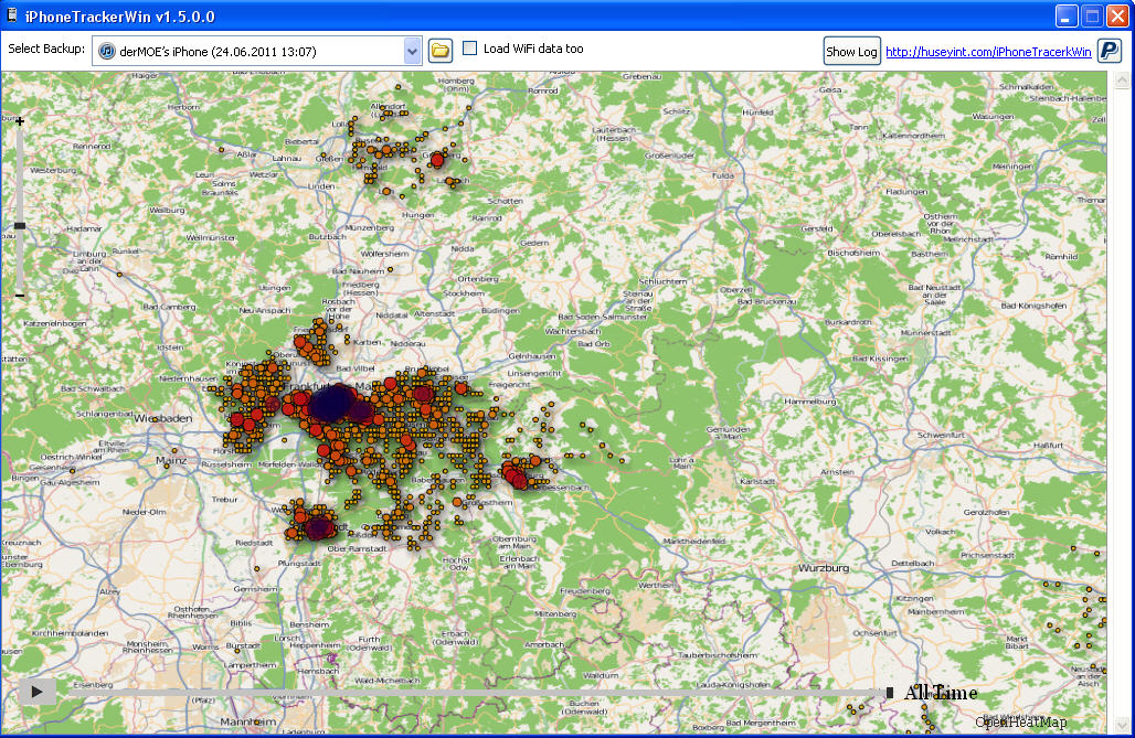 Positionsdaten des iPhones auslesen mit iPhone Tracker